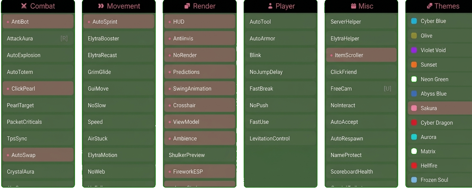 EnderClient ClickGUI